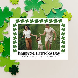 Tarjeta Festiva Minimalist lucky shamrock st. Patrick's Day Photo