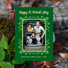 Tarjeta Festiva Minimalist lucky shamrock st. Patrick's Day Photo