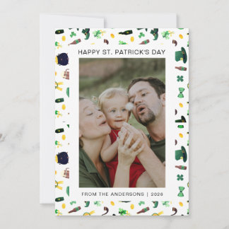 Tarjeta Festiva Minimalist lucky shamrock st. Patrick's Day Photo