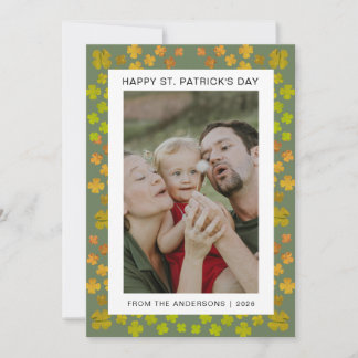 Tarjeta Festiva Minimalist lucky shamrock st. Patrick's Day Photo