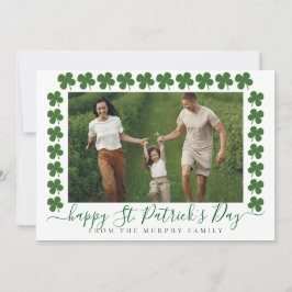 Tarjeta Festiva Minimalist lucky shamrock st. Patrick's Day Photo