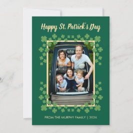 Tarjeta Festiva Minimalist lucky shamrock st. Patrick's Day Photo