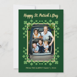 Tarjeta Festiva Minimalist lucky shamrock st. Patrick's Day Photo