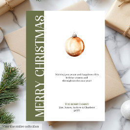 Tarjeta Festiva Minimalist Neutral Christmas Greeting Card Design