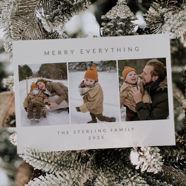 Tarjeta Festiva Minimalist Photo Holiday Card (Subido por el creador)