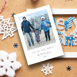 Tarjeta Festiva Minimalist Simple Photo Family Christmas