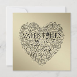 Tarjeta Festiva Minimalist Valentine's Day Line Art