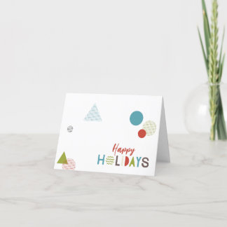Tarjeta Festiva Minimalista Alegre Colorido Geométrico Feliz
