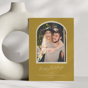Tarjeta Festiva Minimalista Moderno Arco Personalizado Foto Amaril