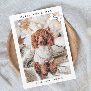 Tarjeta Festiva Minimalista moderno con Woofmas