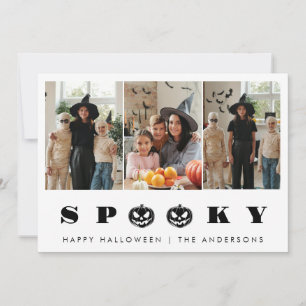 Tarjeta Festiva Mínimalista Moderno Espeluznante Feliz Halloween 3