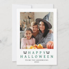Tarjeta Festiva Minimalista moderno Spooky Happy Halloween 1 Photo
