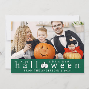 Tarjeta Festiva Minimalista moderno Spooky Happy Halloween 1 Photo