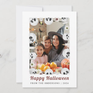 Tarjeta Festiva Minimalista moderno Spooky Happy Halloween 1 Photo