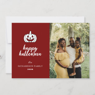 Tarjeta Festiva Minimalista moderno Spooky Happy Halloween 1 Photo
