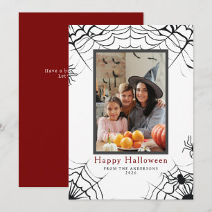 Tarjeta Festiva Minimalista moderno Spooky Happy Halloween 1 Photo