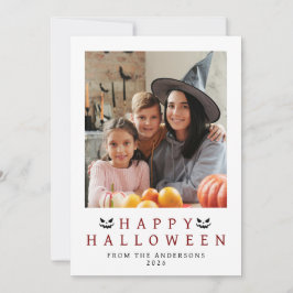 Tarjeta Festiva Minimalista moderno Spooky Happy Halloween 1 Photo