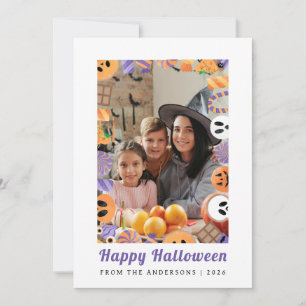 Tarjeta Festiva Minimalista moderno Spooky Happy Halloween 1 Photo