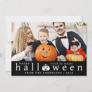 Tarjeta Festiva Minimalista moderno Spooky Happy Halloween 1 Photo
