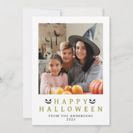 Tarjeta Festiva Minimalista moderno Spooky Happy Halloween 1 Photo