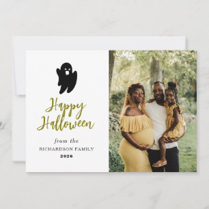 Tarjeta Festiva Minimalista moderno Spooky Happy Halloween 1 Photo