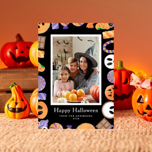 Tarjeta Festiva Minimalista moderno Spooky Happy Halloween 1 Photo