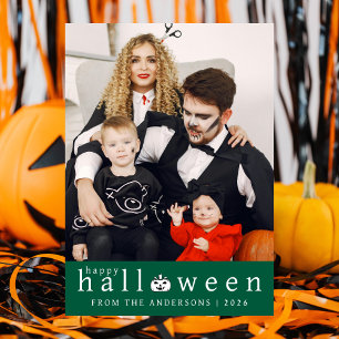 Tarjeta Festiva Minimalista moderno Spooky Happy Halloween 1 Photo