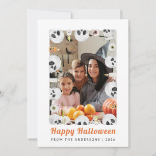 Tarjeta Festiva Minimalista moderno Spooky Happy Halloween 1 Photo