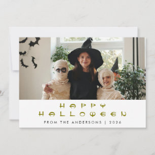 Tarjeta Festiva Minimalista moderno Spooky Happy Halloween 1 Photo