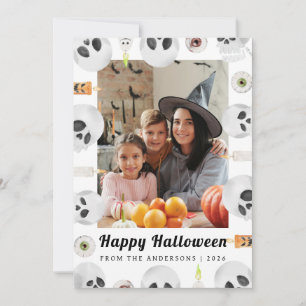 Tarjeta Festiva Minimalista moderno Spooky Happy Halloween 1 Photo