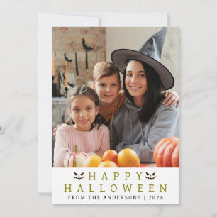 Tarjeta Festiva Minimalista moderno Spooky Happy Halloween 1 Photo