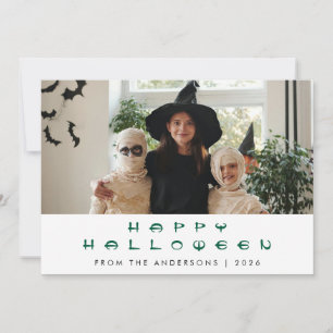 Tarjeta Festiva Minimalista moderno Spooky Happy Halloween 1 Photo