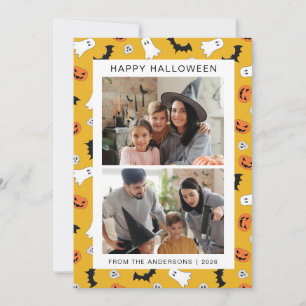 Tarjeta Festiva Minimalista moderno Spooky Happy Halloween 2 Photo