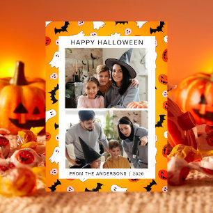 Tarjeta Festiva Minimalista moderno Spooky Happy Halloween 2 Photo
