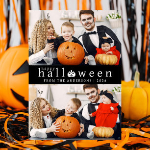 Tarjeta Festiva Minimalista moderno Spooky Happy Halloween 2 Photo