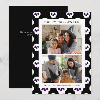 Tarjeta Festiva Minimalista moderno Spooky Happy Halloween 2 Photo