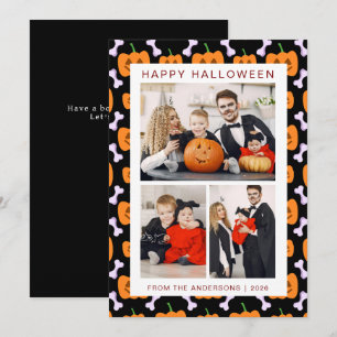 Tarjeta Festiva Minimalista moderno Spooky Happy Halloween 3 Photo