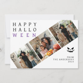 Tarjeta Festiva Minimalista moderno Spooky Happy Halloween 3 Photo