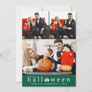 Tarjeta Festiva Minimalista moderno Spooky Happy Halloween 3 Photo