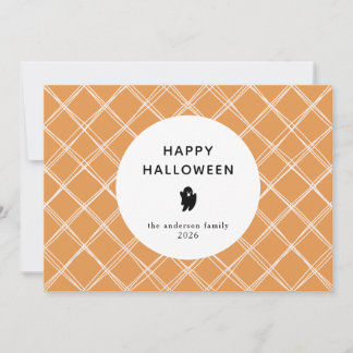 Tarjeta Festiva Minimalista moderno Spooky Happy Halloween 3 Photo