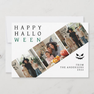 Tarjeta Festiva Minimalista moderno Spooky Happy Halloween 3 Photo