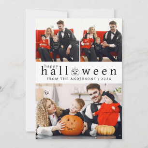 Tarjeta Festiva Minimalista moderno Spooky Happy Halloween 3 Photo