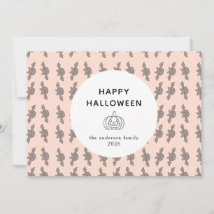 Tarjeta Festiva Minimalista moderno Spooky Happy Halloween 3 Photo