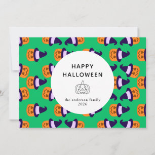 Tarjeta Festiva Minimalista moderno Spooky Happy Halloween 3 Photo