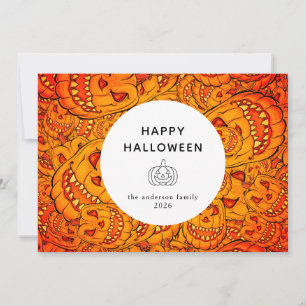 Tarjeta Festiva Minimalista moderno Spooky Happy Halloween 3 Photo