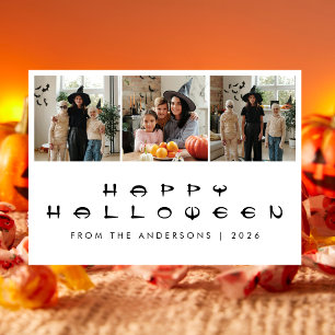 Tarjeta Festiva Minimalista moderno Spooky Happy Halloween 3 Photo