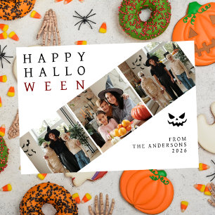 Tarjeta Festiva Minimalista moderno Spooky Happy Halloween 3 Photo
