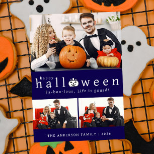 Tarjeta Festiva Minimalista moderno Spooky Happy Halloween 3 Photo