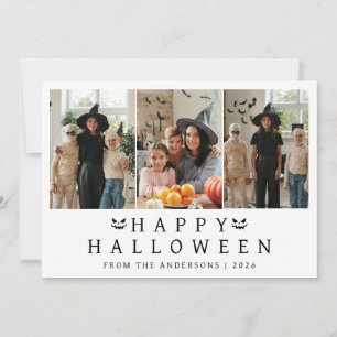 Tarjeta Festiva Minimalista moderno Spooky Happy Halloween 3 Photo