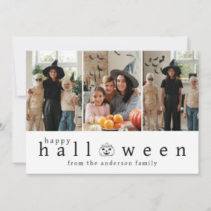 Tarjeta Festiva Minimalista moderno Spooky Happy Halloween 3 Photo